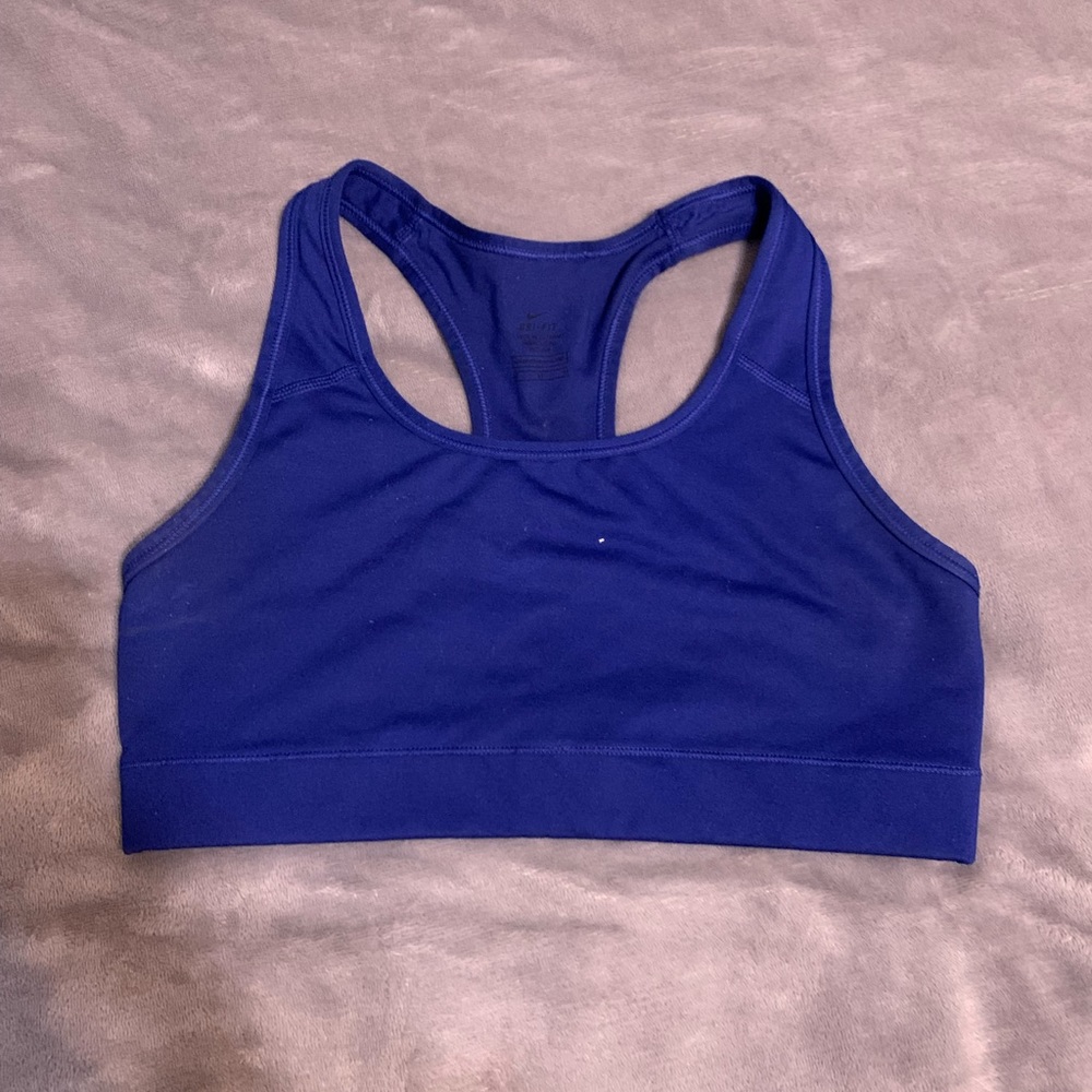 dark blue nike sports bra